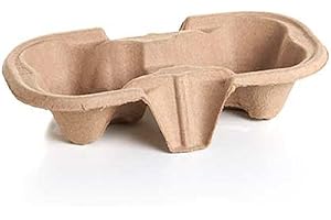 GreenFyA Portavasos Dobles/Cuádruples de Cartón, Para Transportar Bebidas, Aislantes del Calor. Reciclable y Biodegradable. (DOBLES (230 UNIDADES))
