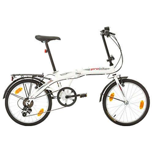 20 Zoll, Probike, Klapprad, Mountain, City, Fahrrad, Herren, Damen, Jugend, Universalgröße, 6 Gang Shimano Kettenschaltung, Folding System, STVO Beleuchtung, Komplett montiert - 3