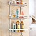 Produktbild Home-Neat Kein bohrendes Badezimmer-Regal, Aluminium rostfrei 3 Reihe klebriges Duschregal mit hängendem Haken für Shampoo
