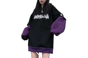 WINKEEY Japan Harajuku Maglione con Cappuccio da Donna Ragazze Autunno Inverno Felpa con Cappuccio Hip Hop Streetwear Punk Carino Felpe Maglione