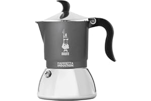 Bialetti Fammetta Induction dzbanek do kawy, aluminium, stal, szary, 2 filiżanki