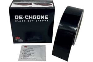 SIR Visual DE-Chrome | Film teinté Voiture 3M Série 2080-G12 (10m x 50mm, Noir Brillant), Covering Voiture pour Éliminer Les Parties Chromées de Voitures, Motos et Bateaux, Chrome Delete