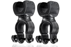 2 Pack Walking Stick Holders CHUNZHILAI Crutches Stick Bracket Crutch Holders Cane Holder for Drive Rollator Walker Wheelchair (Black)