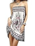 Sommerkleid Damen Bohemian Kleid Bandeau Kleider Strandkleid Tuchkleid