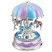 Produktbild Karussell Spieldose Karussell Spieluhr mit Musik Dekoration Music Box, Upxiang LED Glow in the Dark Karussell Karussell Spieluhr Weihnachtsgeschenk Geschenk (Lila)