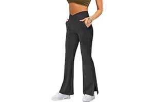 Navneet Pantalones Campana Mujer de Yoga con Bolsillos Pantalones Elasticos Leggins Deportivos Cintura Alta Trabajo Chándal