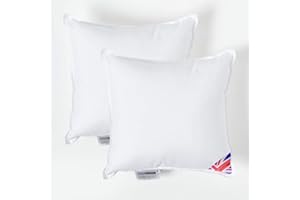 ‎HOMESCAPES Homescapes Super-Mikrofaser Füllkissen 30x30 cm – 2er-Set Kissen wie Daunen, hypoallergene Kissenfüllung/Innenkissen für Dekokissen wie Sofakissen & Bettkissen oder kleine Kopfkissen