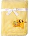Cuddly Baby Blanket with 3D application / Blanket 76 x 102 cm(Yellow/Cat)