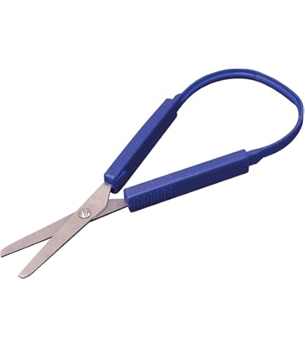 Ciseaux à Bout Rond Auto-Ouvrant Gaucher Pour Enfant Avec Boucle Et