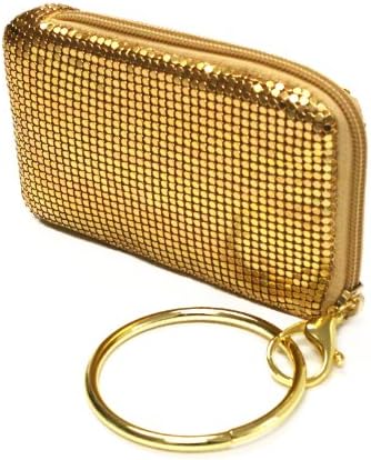 Tsubota Pearl Bling Bangle Pouch, Gold