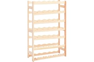 vidaXL Pinède Casier à Bouteilles pour 42 Bouteilles Porte-Bouteilles Stockage