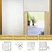 Produktbild Kinlo einfache 90*240cm schneidbar weiss Verdunkelungsrollo Rollos Faltrollo mit Klick-Kunststoffhalterungen für Wand- und Laibungsmontage ohne Bohren