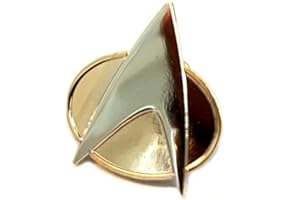 Mainly Metal Gold Plated Pin Badge TNG Trek Next Gen Communicator (25mm)