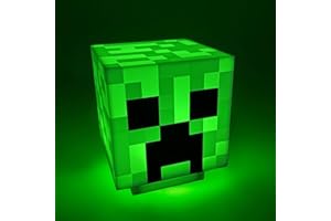 KBIBCK Creeper Lampe, Veilleuse Creeper, Lampe LED Creeper, Lampe de Bureau Creeper, Fonctionne Sur Piles, Lampe de Nuit Portable pour Chambre ou Décor Gamer, Veilleuse pour Enfants (9 x 9 x 11 cm)