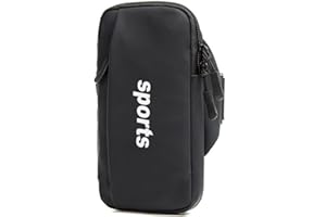 CRSUSUKJ Sportarmband Handy,Armband Armtasche,Armtasche Handy,Sporttasche,Outdoor-Sport,Passport Brieftasche Etui,Laufsport-Armtasche,Sport Laufen Doppel Reißverschluss Sportarmband (Schwarz)