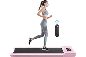 COZYBRITE Under Desk Treadmill with Bluetooth Speaker & Remote Control Walking Running Pad Machine 1-12km/h Adjustable Speeds LED Display for Home or Office A1
