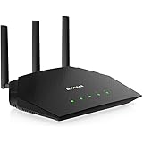 Netgear Routeur Wifi 6 4 flux (RAX10) – Vitesse Wifi AX1800 (jusqu’à 1,8 Gbit/s) | Bi-Bandes | Couverture jusqu'à 140 m²