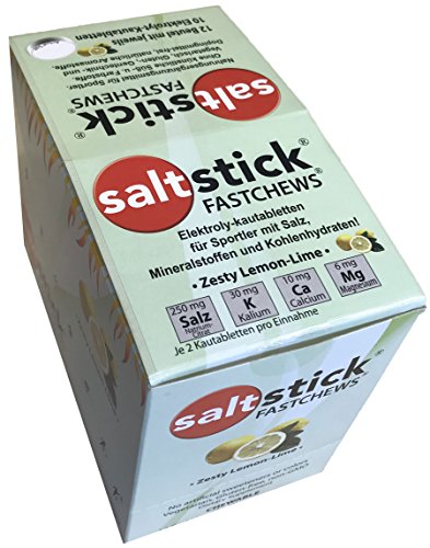 SaltStick Fas Chews - Pastillas para limpieza de electrolitos (12 rollos de 16,2 g, limón)