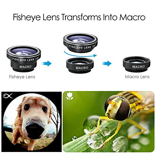 AMIR-3-in-1-Cell-Phone-Lens-180-Fisheye-Lens-4X-Macro-Lens-04X-Wide-Angle-Lens-Professional-HD-Camera-Lens-Kits-for-iPhone-7-7-Plus-6-6s-Plus-SE-HTC-Huawei-Samsung-and-Other-Smartphone