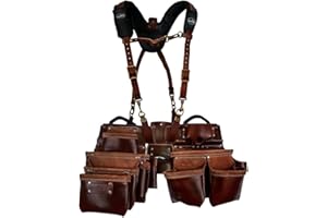 WorkGearUK Tool Belt Set 11 Pocket with Suspenders WG-PX54