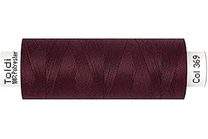 DIE STOFFTANTE Gütermann TOLDI Fil à coudre universel | 500 m | Fil pour machine à coudre | 40 couleurs (369 bordeaux)