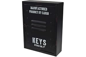 OOTB metalowe pudełko na klucze, czarne, 30 x 23 x 9 cm