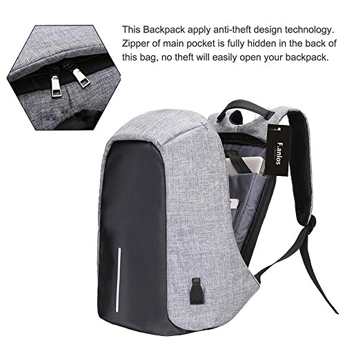 Laptop Rucks  cke  USB Outdoor Rucksack  Wasserabweisend Multifunktionsrucksackmit USB-Ladeanschluss und Anti-Diebstahl Design  Geeignet f  r Campus R