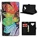 Price comparison product image Galaxy Note 9 Case, Beaulife 3D Pattern PU + TPU Cover Multi-Function Leather Silicone Flip Wallet Card Slots Kickstand Magnetic Soft Bumper Painting Protection Shell for Samsung Galaxy Note 9 - Half Flower