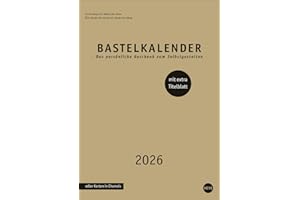Premium-Bastelkalender gold A4 2026: Blanko-Kalender zum Basteln und Bemalen mit extra Titelblatt für eine persönliche Gestaltung. Foto- und Bastelkalender 2026. (Foto-/Bastelkalender Heye)