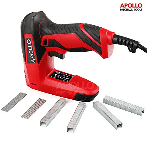 Apollo Elektrische Dual-Funktions-Klammer- & Nagel-Pistole, inklusive 400 x 10mm Klammern und 100 x 14mm Nagelstiften - 2