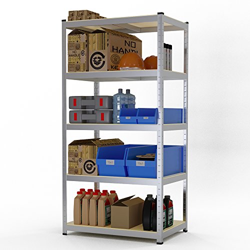 Schwerlastregal Steckregal 180x90x60 cm Kellerregal 875 kg Tragkraft Lagerregal Werkstattregal Regal verzinkt - 6