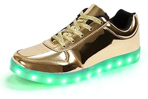 Padgene Women's Men's LED Lights Up Trainers Unisex Luminous Flashing Shoes USB Charging Lace Up Couples Boots Gift for Party Dance Halloween Christmas New Year