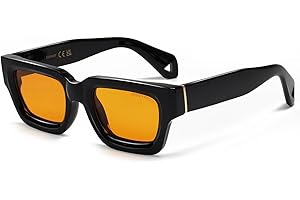 SHEEN KELLY Occhiali da sole quadrati retrò per uomini e donne, occhiali da sole di tendenza, spessi e stretti, occhiali da sole firmati anni '90.