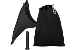 QEEYON Urinario Portatil Mujer, Orinal Femenino de Silicona Reutilizable para Mujeres de pie para orinar, Embudo portátil para orinar para Camping, Senderismo, Viajes, Seguro y cómod