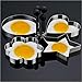 Produktbild Edelstahl Omelett, OverDose 4PC Dick Edelstahl Omelette Form Kontrolle Reis Omelette Form Liebe 4 Form- Runde, Liebe, Blumen, Stern