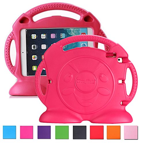 iPad Air 2 Schale, iPad Air 2 Cover, DeeMall Shock Proof Convertible Handle mit Kickstand Kinder freundliches Schutz Fall for Apple iPad Air 2 /iPad 6 Tablet - Thomas Rose Pink
