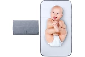 Lekebaby Pliable Matelas a Langer de Voyage, Tapis à Langer pour Bébé,Impermeable Portable Tapis a Langer Bebe pour Maison Extérieur Voyage(70x40cm)