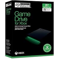 Seagate Game Drive for Xbox, 2TB, External Hard Drive Portable, USB 3.2 Gen 1, Black with built-in green LED bar, Xbox Certif