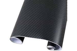 SKYMEX 4D BLACK Carbon Fibre Vinyl Wrap Sticker Sheet Film (40cm x 1.52m)