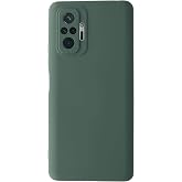 KZY Contact In-Cover Velvet Camera Protected Launch Silicone Case Compatible with Xiaomi Redmi Note 10 Pro - Green