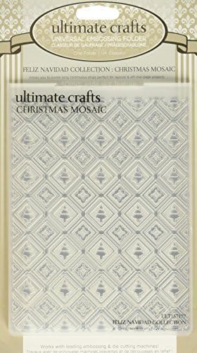 Ultimate Crafts Embossing Folder, 4 by 6-Inch, Christmas Mosaic by Ultimate Crafts