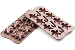 silikomart | SCG12 Stampo in Silicone per Cioccolatini MR GINGER, Antiaderente, 12 Cioccolatini, Confezione da 1 Stampo per Dolci, Easy Choc, 43 x 35 mm, h 12 mm, Made in Italy