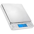 Feicuan Digital Kitchen Scales 0.1g/0.01oz Max 3kg/6.6lb - Food Scale with Backlit LCD Display Large Number Stainless Steel Electronic Scales Multifunctional Weighing for Cooking, Baking, Home