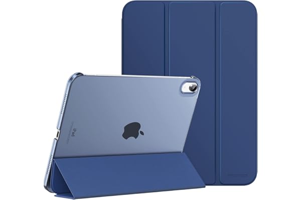 MoKo Coque pour iPad (A16) 11ème Génération 11 Pouces en 2025, iPad 10ème Génération 10,9'' en 2022, Étui Mince en PC Translucide pour iPad 11ème Gén, avec Touch ID, Réveil/Sommeil Auto, Marine Bleu