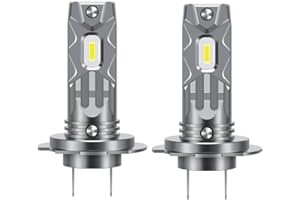 Mefluctuate Halogen Auto Lampen H7, 55W 400% Helligkeit als Halogenlampen11000LM 6000K Kaltes Weiß,1:1 Mini-Größe, 2 Stück