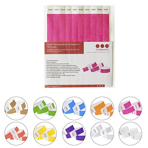 Cintapunto® - Pulseras Tyvek de 3/4