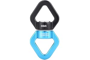 Alomejor Climbing Swivel 30KN 360° Rotational Rope Swivel Connector Sealed Bearing Rescue Mountaineering Hammock for Climbing Hammock and Swing