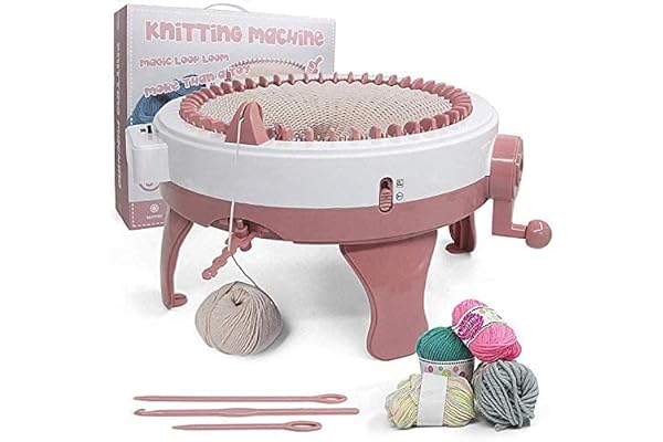 Machine à Tricoter - 40/48 Aiguilles Kit de métier à Tisser Automatique Manuel Machine à Coudre à Tisser Bricolage pour écharpes , Chapeaux et Chaussettes tissées