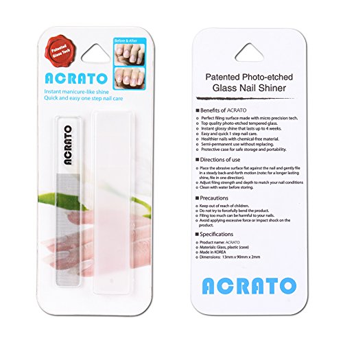 ACRATO Polierfeile Nagelfeile Glasnagelfeile mit Nanotechnologie für die perfekte Nagelpflege Beuty aus Hartglas Importiert aus Südkorea - 4