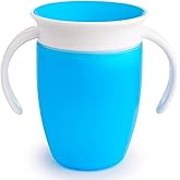 Aputue 360 Eğitim Bardağı Kulp, 205ML &Ccedil;ocuk D&ouml;k&uuml;lmez Eğitim Bardağı, Otomatik Sızdırmaz Valfli Bebekler i&ccedil;in 360 Bardak, 6 Ay